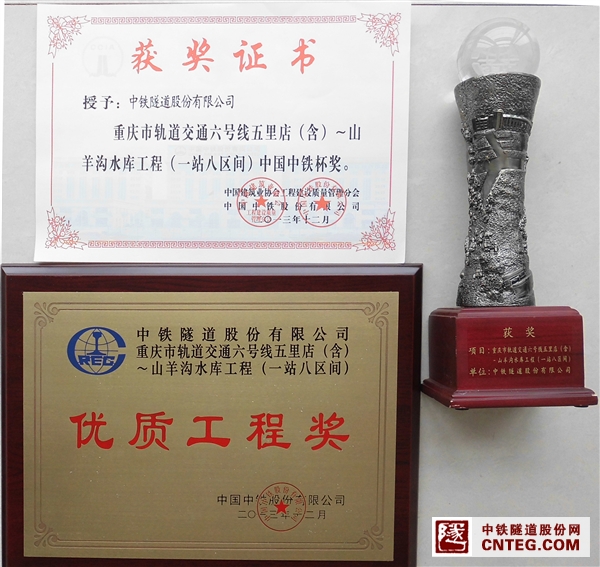 重庆6号TBM试验段证书奖牌.jpg